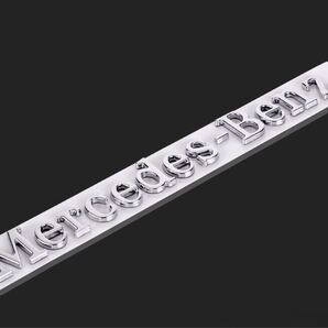 メルセデスベンツ エンブレム バッジ 3Dロゴ ステッカー AMG風 デコレーション シルバー グロス仕上げ 貼り付けタイプ