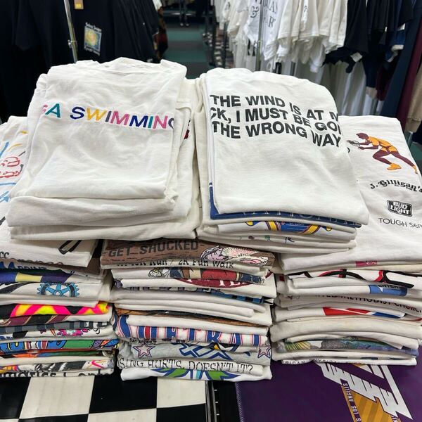USA古着卸 まとめ売り 100 ビンテージTシャツ AB〜B品 白 アッシュグレー 87枚 ベール アソート 80s 90s 00s S M L XL 2XL 米国製 USA製