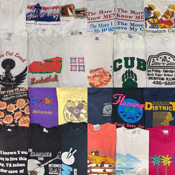 USA古着卸 まとめ売り 59 ビンテージTシャツ A品 24枚 ベール アソート 80/90/00年代 米国製 フルーツ anvil Hanes screen stars