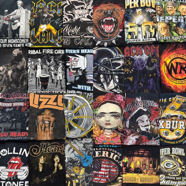 USA古着卸 まとめ売り 39 グッドレギュラーTシャツ A品 24枚 L XL ベール アソート バンド ミュージック バイク アニマル お酒 アメ車