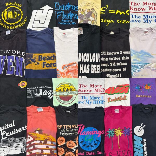 USA古着卸 まとめ売り 76 ビンテージTシャツ A品 24枚 ベール アソート M L XL XXL 90年代 anvil Hanes fruit of the loom