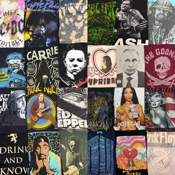 USA古着卸 まとめ売り 66 バンド ムービー ヒューマンTシャツ 24枚 ベール アソート ミュージック アーティスト ロック 映画 TVドラマ