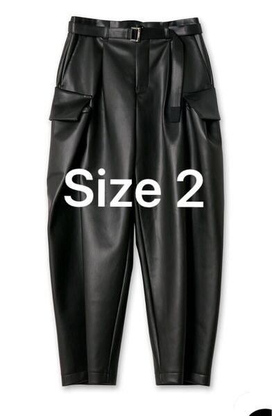 25aw sacai Faux Leather Pants size2