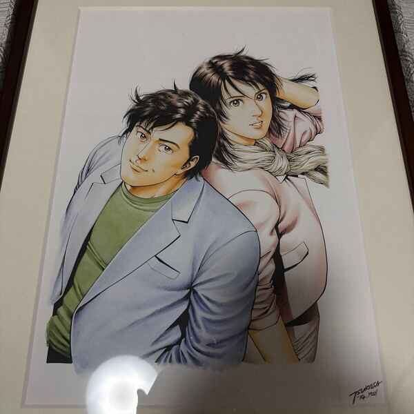 エンジェル・ハート 複製サイン入り複製原画 ジークレー版画 北条司 検:シティーハンター CITY HUNTER ANGEL HEART 冴羽 香瑩
