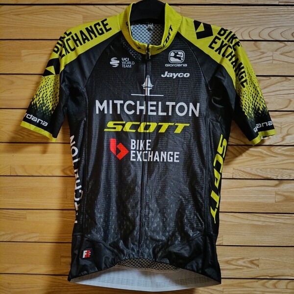 支給品 ミッチェルトンスコット サイクルジャージMitchelton-SCOTT BikeExchange syncros 半袖 ロードバイク 自転車 Giordana