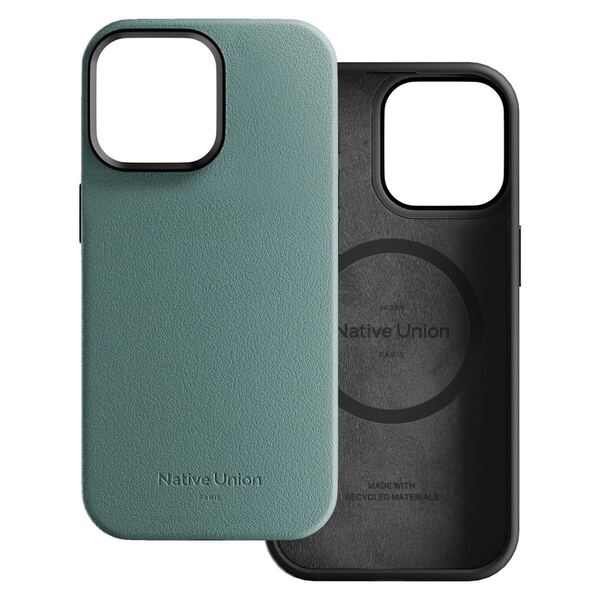 n)Native Union Active Case 内蔵マグネット付きMagSafe対応 頑丈なデザイン iPhone 15 Pro Max用(スレートグリーン)