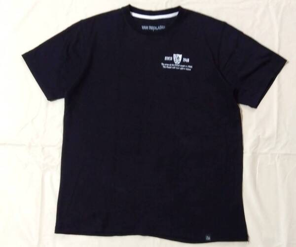 VAN RED LABEL ヴァン 半袖 Tシャツ メンズ L 刺しゅう バックプリント Kent Japan 黒 7719