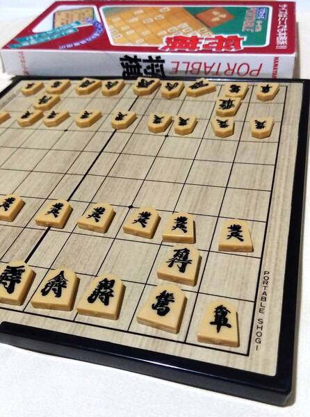 日本製 ハナヤマ HANAYAMA マグネット式 ポータブル 将棋 しょうぎ Shogi 折りたたみ ポータブル 7710