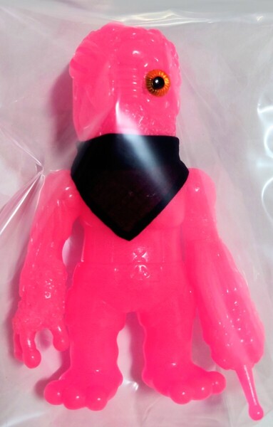 非売品★リアルヘッド 真頭玩具 REAL HEAD【ファイターカオス】ショッキングピンク未塗装 アトム A アマレスラー スカルトイズ ゴッコ堂