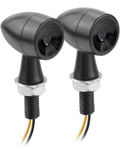 バイク ウインカー LED ミニ 小型 砲弾型 高輝度 汎用 M8 EU認証 Eマーク 2個 セット