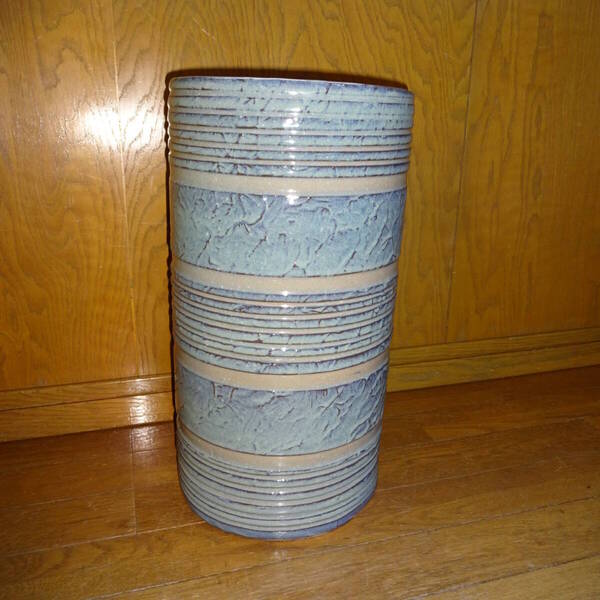 陶器製傘立て 円筒 アンブレラスタンド 23cm×43cm