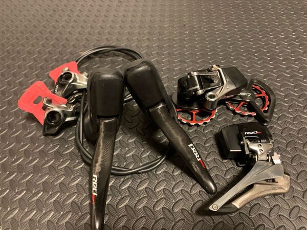 SRAM RED ETAP HRD スラム レッド 油圧ディスク 2×11 セラミックスピードOSPWプーリー ペアリング動作確認済み