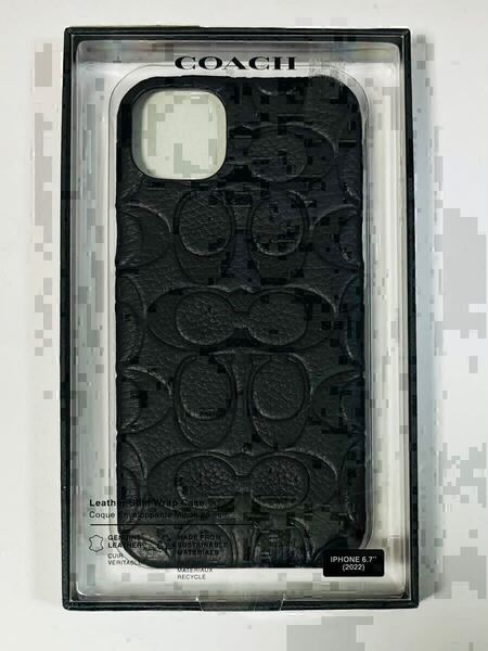 新品 送料無料 COACH iPhone14 plus ケース コーチ CIPH-132-BLKEB