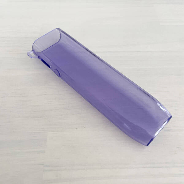 アイコス イルマワン / イルマiワン ソフト ケース IQOS ILUMA ONE TPU製 やわらか素材 カバー 着せ替え クリア パープル 紫 透明
