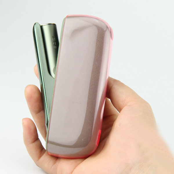 IQOS ILUMA アイコス イルマ イルマi TPU製 やらわか素材 ソフトケース カバー ケース 着せ替え クリア レッド 半透明