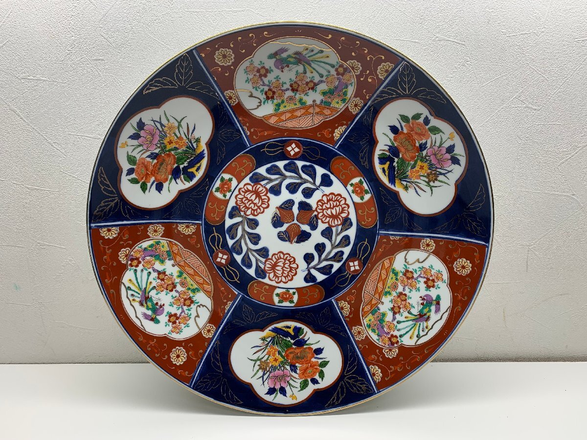 大皿 有田焼 染付 飾り皿 円形皿 直径約45cm Yahoo!オークション -「有田焼 大皿」(染付) (伊万里、有田)の