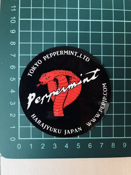 ペパーミント・丸・ステッカー・ラミネートUV加工済です!