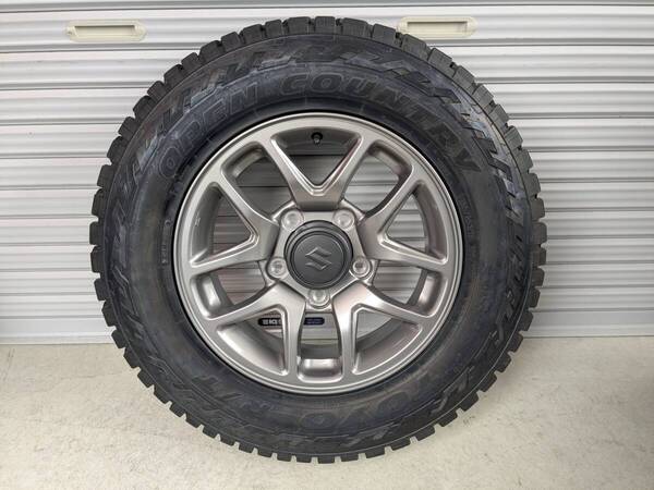 送料無料 1本 スペア ジムニー JB64 純正 新車外し アルミ TOYO オープンカントリー R/T 185/85R16 未走行 タイヤ センターキャップ付