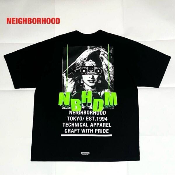 【人気】NEIGHBORHOOD ネイバーフッド NH-17 C-TEE SS 半袖Tシャツ 両面プリント ロゴデザイン クルーネック 個性的 221PCNH-ST17