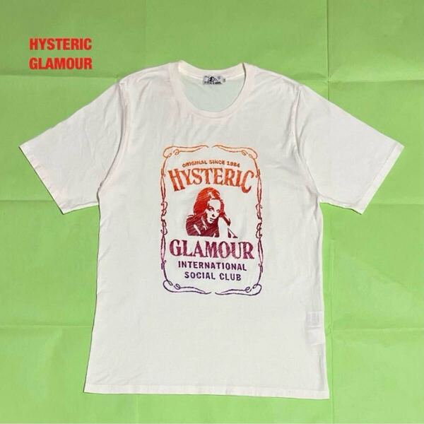【人気】HYSTERIC GLAMOUR ヒステリックグラマー WHISKY LABEL刺繍 Tシャツ ヒスガール ユニセックス クルーネック 02202CT02