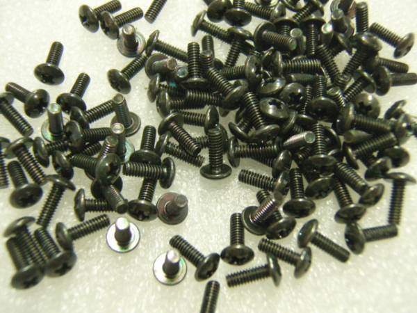 鉄 黒色クロメート ブラック M2×6 トラス小ネジ ねじ 約100本