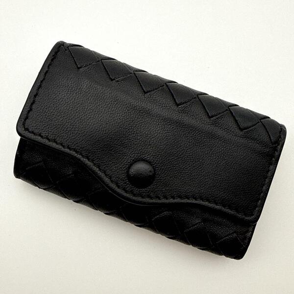 ボッテガ ヴェネタ 5連 キーケース イントレチャート ブラック 黒 BOTTEGA VENETA black key case