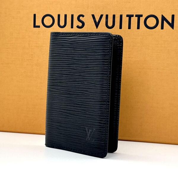 ヴィトン エピ ポシェットカルト ヴィジット カードケース 名刺入れ ルイ ビィトン ビトン ブラック 黒 black card case LOUIS VUITTON