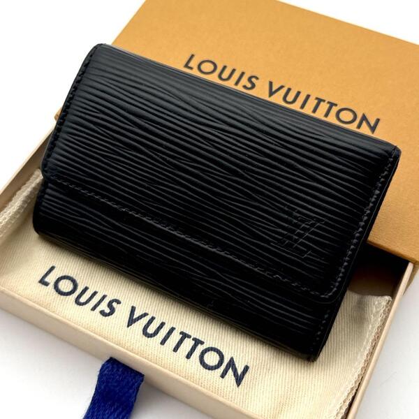 【RFID ICチップ 】ルイ ヴィトン 6連 キーケース エピ ミュルティクレ6 LOUIS VUITTON ブラック 黒 keycase black