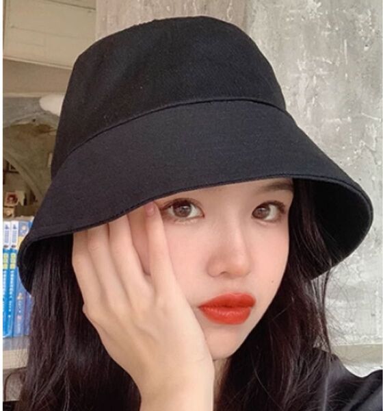 残少 バケットハット 帽子 ぼうし 日除け 日よけ 散歩 ブラック 通年 UV 日焼け予防 小顔 かわいい シンプル
