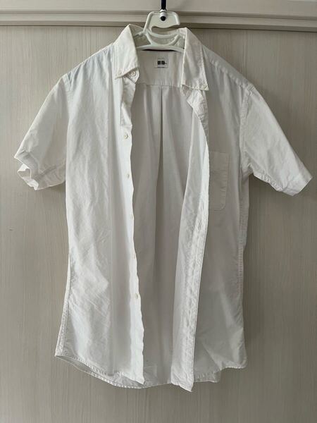 UNIQLO ユニクロ オックスフォードシャツ 半袖シャツ カジュアルシャツ オフホワイト 白 メンズS