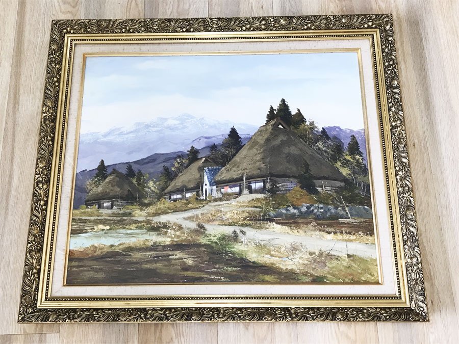 素敵でユニークな 油絵 油彩 絵画 石井尚武 風景画 美術品 伊東