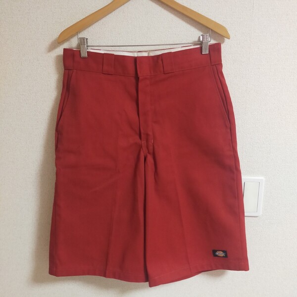 DICKIES ディッキーズ 42283ER Loose Fit ルーズフィット ハーフパンツ ワークパンツ W32 レッド(赤)