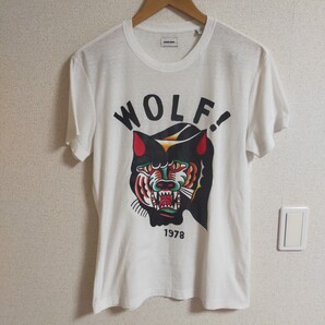 DIESEL ディーゼル WOLF! ウルフ プリントTシャツ 半袖 S ホワイト(白)