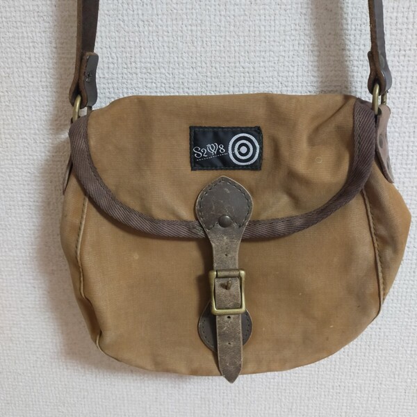 SOUTH2 WEST8 NEPENTHES S2W8 ネペンテス 旧ロゴ ショルダーバッグ 鞄 ポーチ レザーショルダーストラップ ブラウン(茶色)