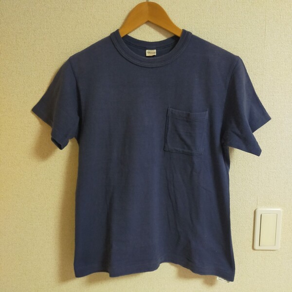 WAREHOUSE ウエアハウス ポケットTシャツ 半袖 無地 ポケT S ネイビー(紺)