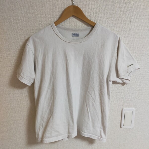 the flat head フラットヘッド 無地 半袖Tシャツ 短丈 40(L) アイボリー系ホワイト(白)