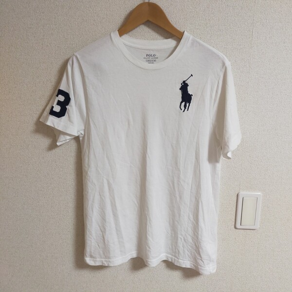 POLO RALPH LAUREN ポロ ラルフローレン ビッグポニー ナンバリング 半袖Tシャツ キッズ L 14-16 160 ホワイト(白)