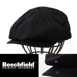 ニュースボーイ 帽子 Beechfield ビーチフィールド Newsboy cap ブラック BC624-LXL-BK キャスケット ハンチング イギリス ブランド