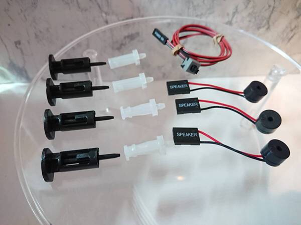 マザーボード ブザーユニット ビープスピーカー CPUクーラー用 プッシュピン Power Switch 新品 送料無料