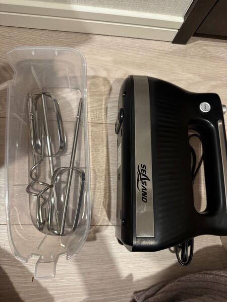 ジャンク品 電動 ハンドミキサー 泡立て器 5段階スピード/ターボブースト機能 ホイッパー
