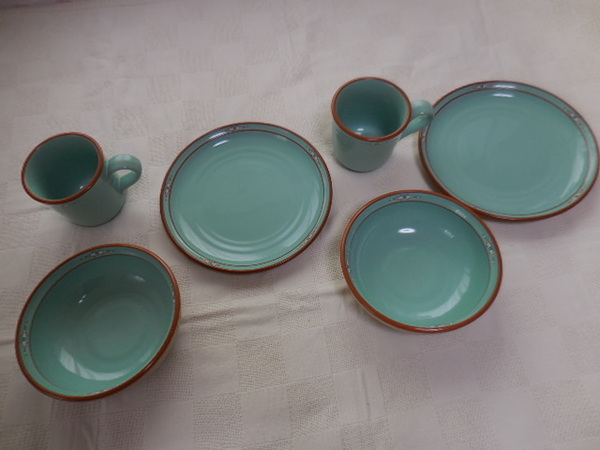 廃盤希少★美品 Noritake ノリタケ ボルダーリッジ マグカップ&プレート&ボウル 3点セット×2 計6点 レンジ&食洗OK @送料無料