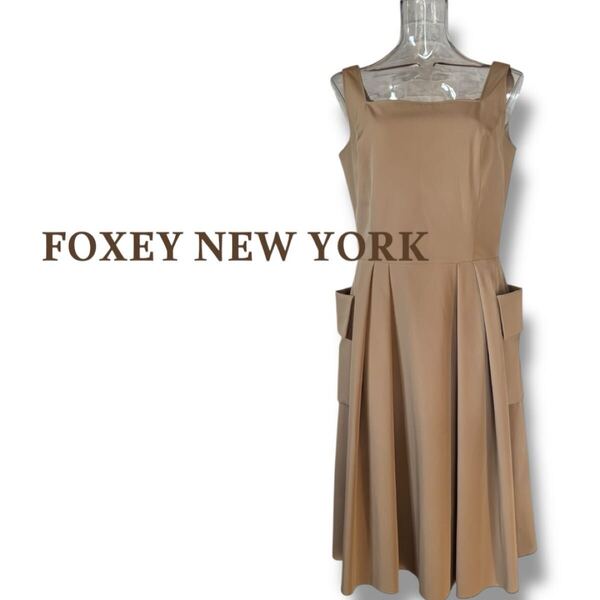 *FOXEY NEW YORK *サイズ40*ノースリーブワンピース