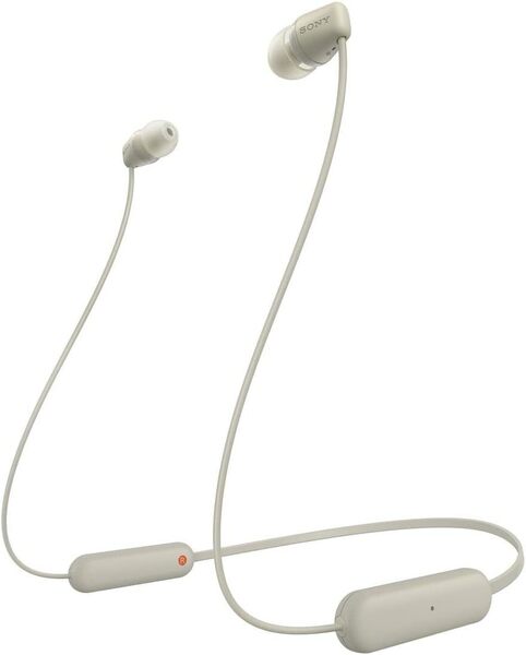 ソニー SONY ワイヤレスイヤホン ワイヤレス イヤホン Bluetooth 対応 25時間スタミナ IPX4防滴 DSEE搭載 ベージュ WI-C100