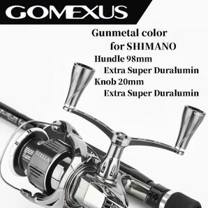 ゴメクサス ダブルハンドル 98mm シマノ用 ガンメタル