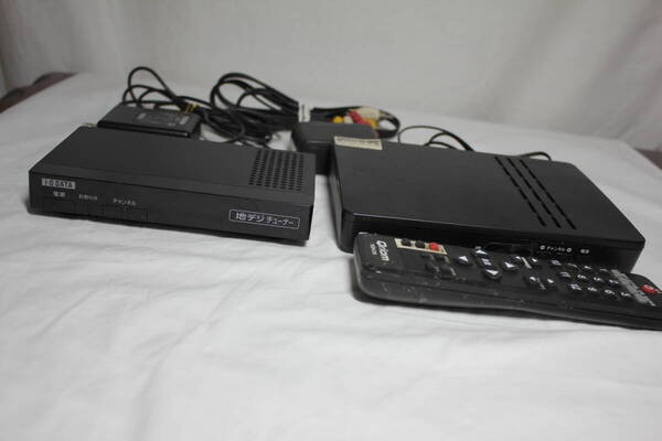 地デジチューナー 2点セット I・O DATA HVT-TLSD/キャリオム YCD-C10 中古 ジャンク扱い