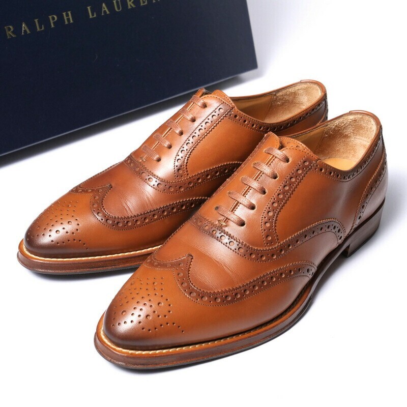 【POLO RALPH LAUREN】美品ラルフ イントレッチオ ウィングチップ Yahoo!オークション -「ラルフローレン ウイングチップ」の落札