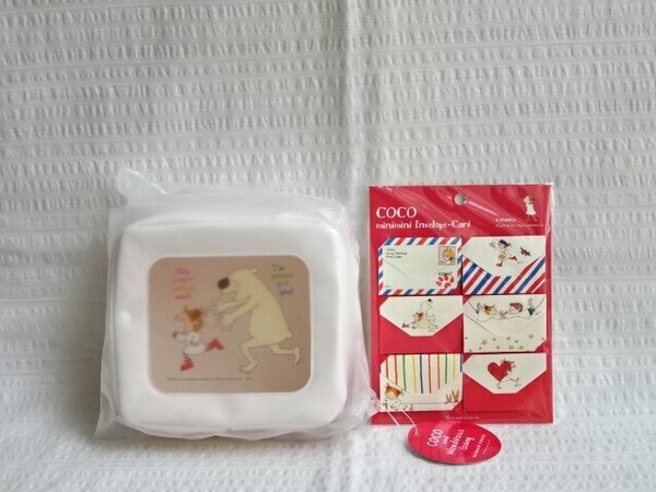 即決★送料無料★新品 cocoちゃん ココちゃん ポーチ メッセージカード グッズ 白