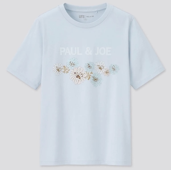 送料無料★新品★即決 ユニクロ ポール&ジョー ポルジョ Tシャツ L ブルー レディース 半袖