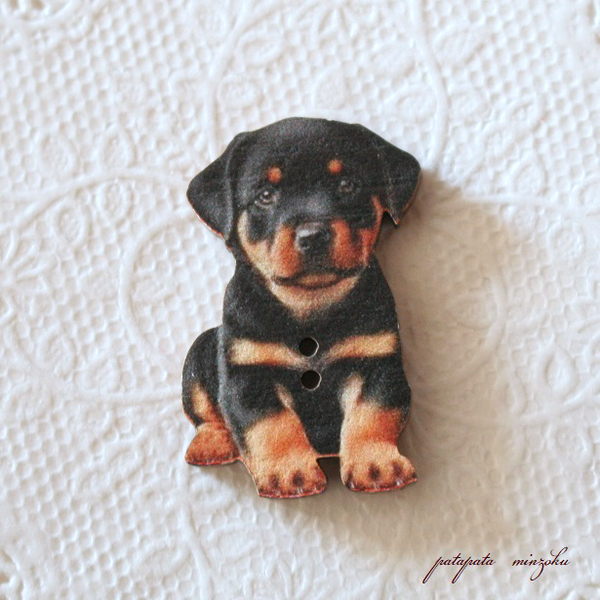 ビーグル 子犬 フランス 製 木製ボタン アトリエ ボヌール ドゥ ジュール 小物 雑貨 パタミン ボタン 刺繍 ハンドメイド