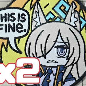 処分特価 2点セット 正規品 国内未発売 ブルーアーカイブ カンナ 刺繍ベルクロワッペン ■ ブルアカ パッチ ワッペン ミリタリー サバゲー